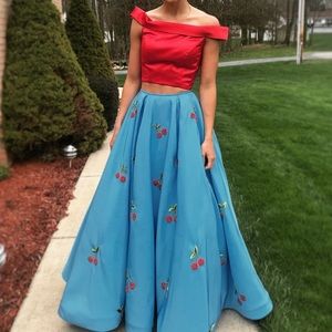 Sherri Hill Cherry Prom Dress 52030